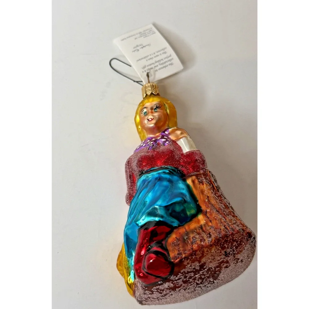 Christopher Radko Vintage 1996 Bessie Jean Country Girl Glass Ornament Poland